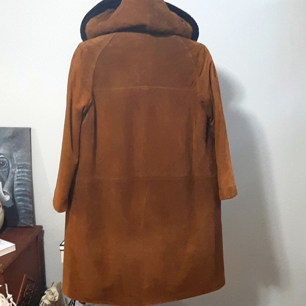 Suede Camel Coat.